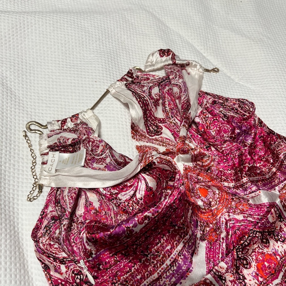 Cache Silk Patterned Top Y2K - Picture 4 of 4